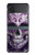 W3582 Purple Sugar Skull Hard Case For Samsung Galaxy Z Flip 3 5G