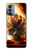 W0863 Hell Fire Skull Hard Case and Leather Flip Case For OnePlus Nord N200 5G