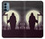 W3262 Grim Reaper Night Moon Cemetery Hard Case and Leather Flip Case For OnePlus Nord N200 5G