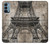 W3416 Eiffel Tower Blueprint Hard Case and Leather Flip Case For OnePlus Nord N200 5G