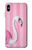 W3805 Flamingo Pink Pastel Hard Case and Leather Flip Case For iPhone XS Max