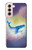 W3802 Dream Whale Pastel Fantasy Hard Case and Leather Flip Case For Samsung Galaxy S21 5G