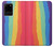 W3799 Cute Vertical Watercolor Rainbow Hard Case and Leather Flip Case For Samsung Galaxy S20 Plus, Galaxy S20+