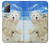 W3794 Arctic Polar Bear in Love with Seal Paint Hard Case and Leather Flip Case For Samsung Galaxy Note 20