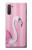 W3805 Flamingo Pink Pastel Hard Case and Leather Flip Case For Samsung Galaxy Note 10