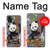 W3793 Cute Baby Panda Snow Painting Hard Case and Leather Flip Case For Samsung Galaxy A21s