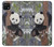 W3793 Cute Baby Panda Snow Painting Hard Case and Leather Flip Case For Samsung Galaxy A22 5G