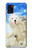 W3794 Arctic Polar Bear in Love with Seal Paint Hard Case and Leather Flip Case For Samsung Galaxy A31