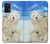 W3794 Arctic Polar Bear in Love with Seal Paint Hard Case and Leather Flip Case For Samsung Galaxy A32 4G