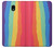 W3799 Cute Vertical Watercolor Rainbow Hard Case and Leather Flip Case For Samsung Galaxy J3 (2018), J3 Star, J3 V 3rd Gen, J3 Orbit, J3 Achieve, Express Prime 3, Amp Prime 3