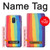 W3799 Cute Vertical Watercolor Rainbow Hard Case and Leather Flip Case For Samsung Galaxy A6 (2018)