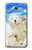 W3794 Arctic Polar Bear in Love with Seal Paint Hard Case and Leather Flip Case For Samsung Galaxy J7 Prime (SM-G610F)