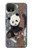 W3793 Cute Baby Panda Snow Painting Hard Case and Leather Flip Case For Google Pixel 4