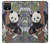 W3793 Cute Baby Panda Snow Painting Hard Case and Leather Flip Case For Google Pixel 4