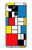 W3814 Piet Mondrian Line Art Composition Hard Case and Leather Flip Case For Google Pixel 3