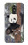 W3793 Cute Baby Panda Snow Painting Hard Case and Leather Flip Case For LG Q Stylo 4, LG Q Stylus