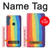 W3799 Cute Vertical Watercolor Rainbow Hard Case and Leather Flip Case For Motorola One Fusion+