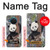 W3793 Cute Baby Panda Snow Painting Hard Case and Leather Flip Case For Nokia X20