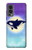 W3807 Killer Whale Orca Moon Pastel Fantasy Hard Case and Leather Flip Case For OnePlus Nord 2 5G