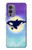 W3807 Killer Whale Orca Moon Pastel Fantasy Hard Case and Leather Flip Case For OnePlus 9
