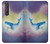 W3802 Dream Whale Pastel Fantasy Hard Case and Leather Flip Case For Sony Xperia 1 III