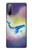 W3802 Dream Whale Pastel Fantasy Hard Case and Leather Flip Case For Sony Xperia 10 II