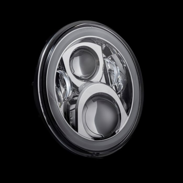 7" WHITE LED HALO HEADLAMP FOR HARLEYDAVIDSON® Custom Lighting Efx