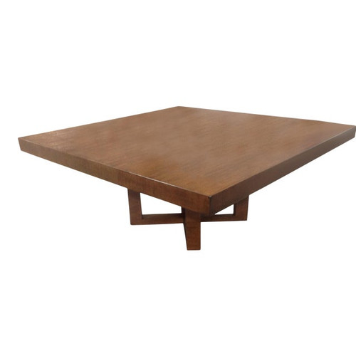 Top Image of a solid Oak Square Dining Table, Dining table, Large dining table, unique dining table, real wood furniture