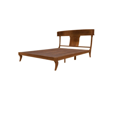 Left angle image, klismos bed, klismos platform bed, Walnut bed, Real wood, mid century furniture