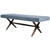 The Medellin Marchena Modern Mid-Century Style Bench, Blue