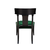 Rear image of a Klismos dining chair, black klismos style,  MCM, Mid-century dining chair, Greek, designer, Klismos, in the manner of robsjohn-gibbings