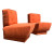 Profile image, orange lounge chair, orange club chair, living room furniture, mcm, mid century furniture, unique furniture