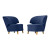 Front image, lounge chairs, blue lounge chairs, gio ponti, mid century furniture, mcm lounge chair, luxury furniture