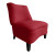 Profile image, red club chair, red lounge chair, armless lounge chair, living room furniture, modern furniture