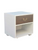 right angle image of a single drawer nightstand with a shelf, bedroom furniture, real wood, real wood furniture