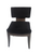 Front image of an upholstered dining chair, dining chair, accent chair, black velvet chair, mcm, Dining furniture