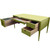 side image, desk, green lacquered finish desk, mid century style desk, home office furniture