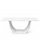 Front-facing view of marble finished console with lacquered finish, emphasizing architectural design.