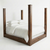Medellín Sierra Poster Bed in Sierra Umber finish on a white background.