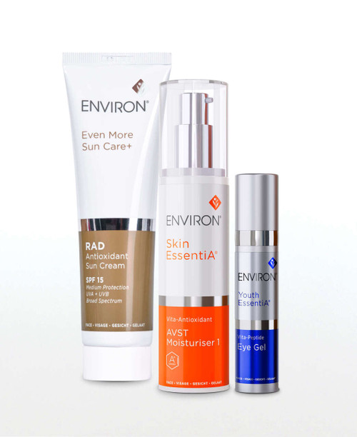 RAD Active Sun Cream SPF20, Vita Peptide Eye Gel & AVST Moisturiser of your choice