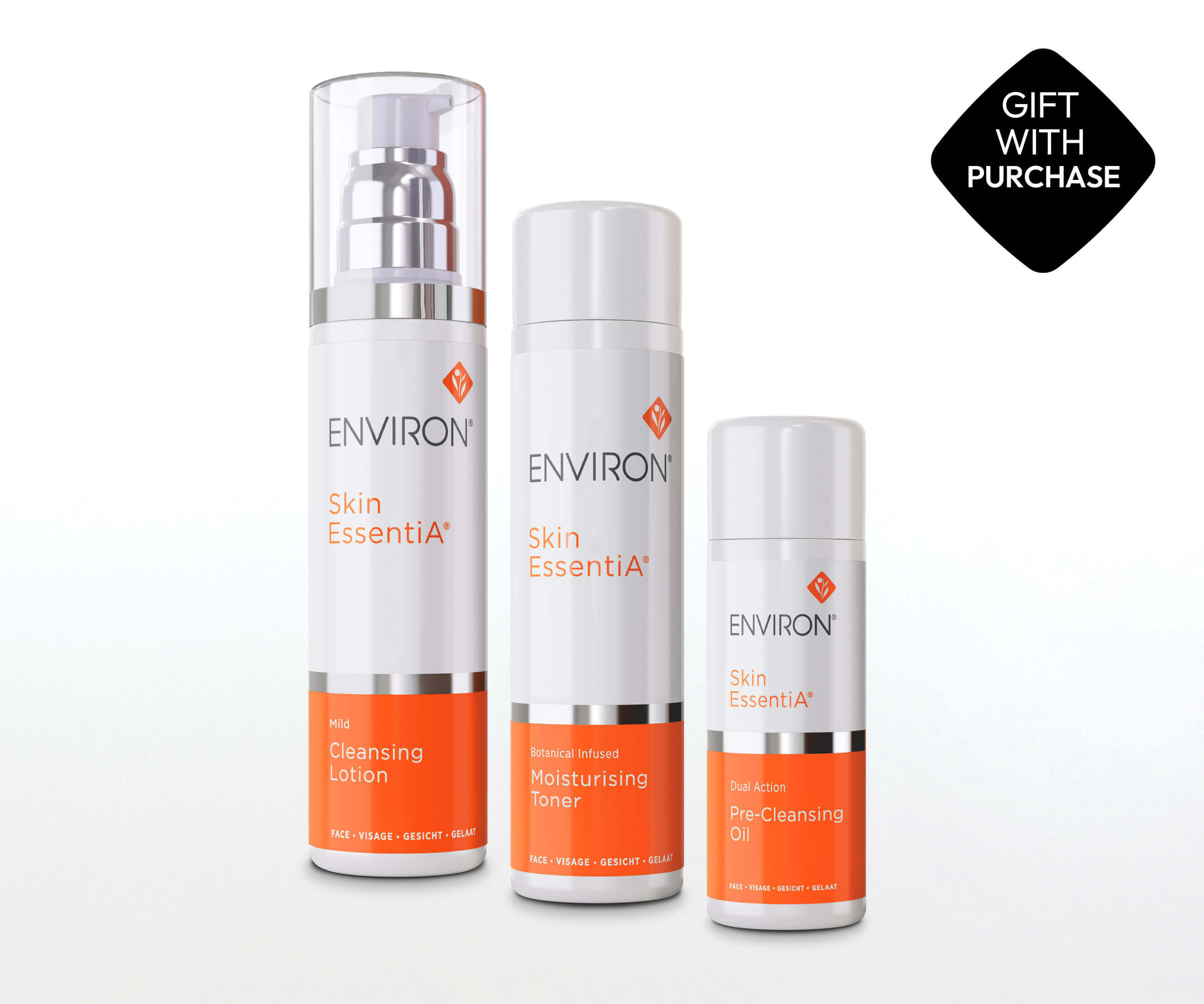 Environ Cleanser, Environ Toner and Pre-Cleansing Oil 