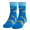 "Sea Turtles" Licensed Kids Crew Novelty Socks for Ages 7-10