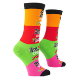 "TOP RAMEN FLAVORS" MEN'S LICENSED NOVELTY CREW STRAIGHT SOCKS