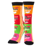 "TOP RAMEN FLAVORS" MEN'S LICENSED NOVELTY CREW STRAIGHT SOCKS