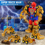 STEM BUILDING 5-IN-1 ENGINEERING CONSTRUCTION VEHICLES TRANSFORM INTO ROBOT ACTION FIGURES