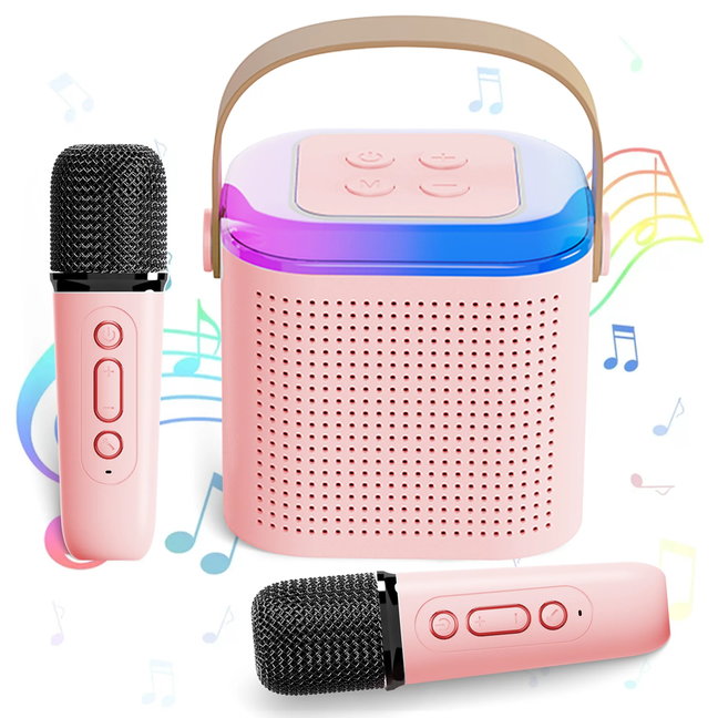 PORTABLE MULTIFUNCTIONAL WIRELESS MINI KARAOKE MACHINE WITH STEREO SOUND AND RGB LIGHT