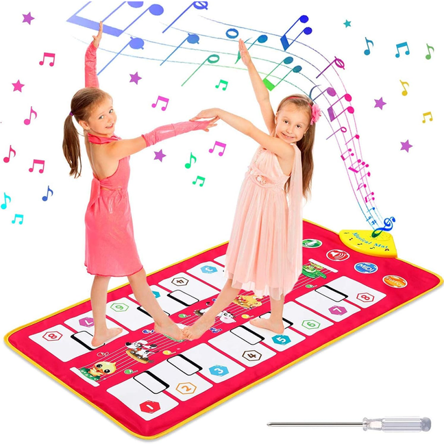 KIDS PIANO DANCE MAT WITH 7 ANIMAL SOUNDS