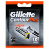 Gillette Contour Plus Refill Blade Cartridges (Fits All Atra Razors), 10 CT