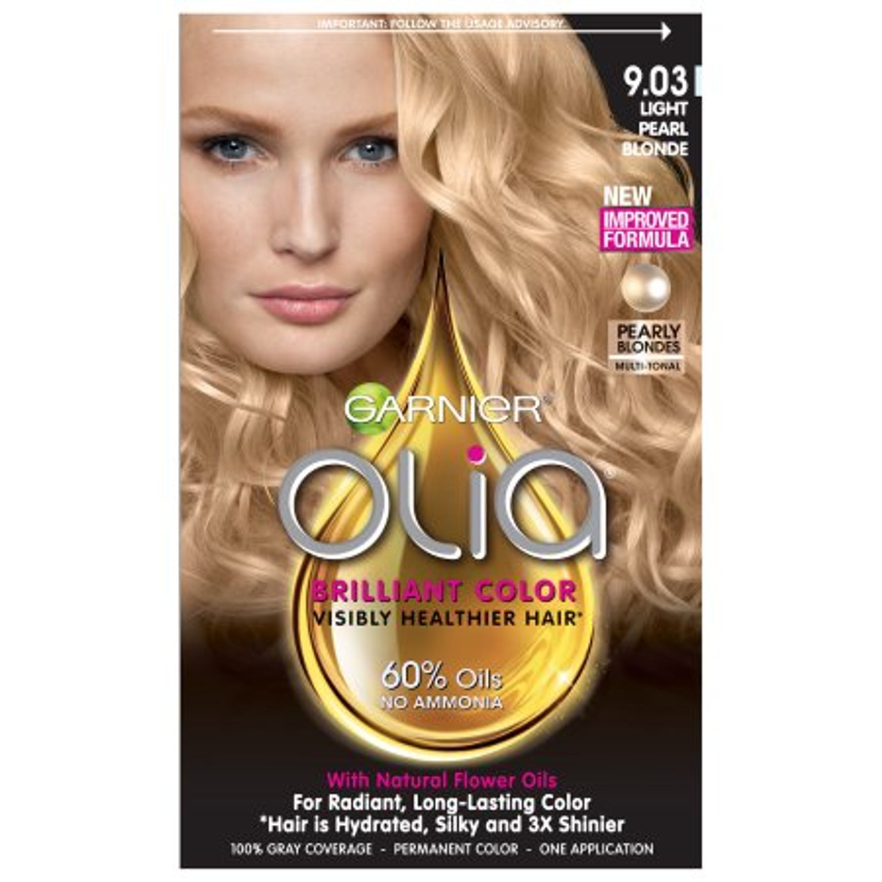 Garnier Olia Oil Powered Permanent Haircolor Kit 9 03 Light