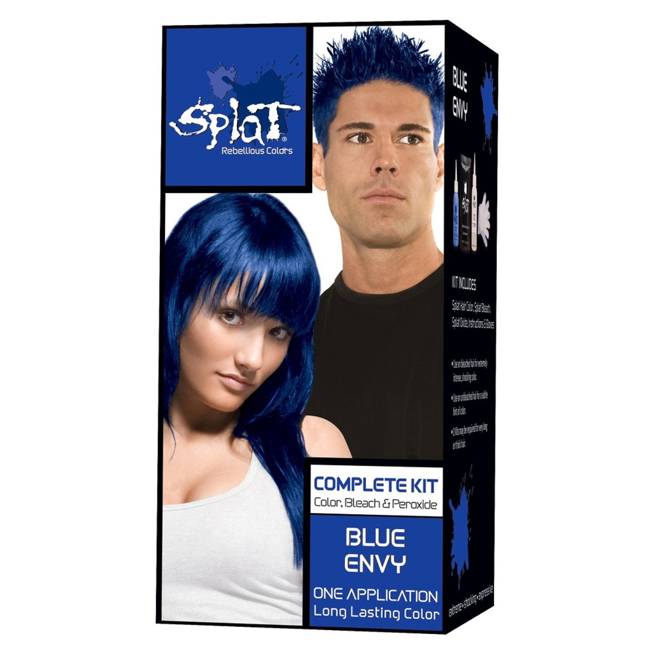 Splat Complete Color Bleach Peroxide Hair Color Kit Blue Envy